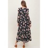 Pinkblush Navy Floral Chiffon Bow Tie Front Maternity Maxi Dress - 4 of 4