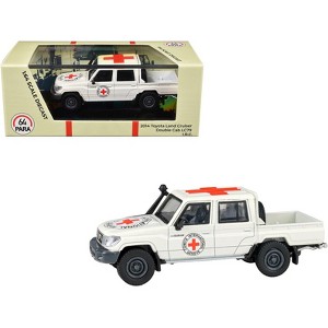 2014 Toyota Land Cruiser LC 79 Pickup Truck White "International Red Cross" 1/64 Diecast Model Car by Paragon Models - 1 of 3