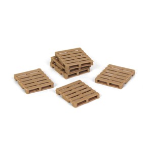 3D to Scale 1/64 Pack of 6 3D Printed Brown Plastic Freight Pallets 64-242-WD - 1 of 2