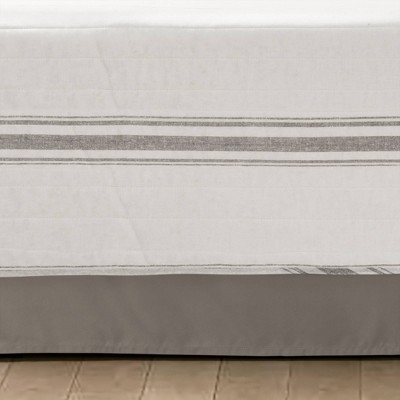 Gray Cotton 6-Piece Farmhouse Stripe Daybed Cover Set