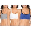 Fruit of the Loom Women's Spaghetti Strap Cotton Sports Bra 3-Pack - 2 of 3