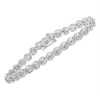 Haus of Brilliance Silver 1/2 Cttw Diamond Criss-Cross Miracle-Set Link Bracelet - 4 of 4