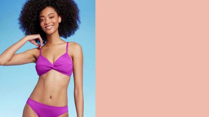 Women's Twist-Front Bikini Top - Shade & Shore™ Purple, 2 of 7, play video