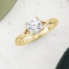 Pompeii3 1 Ct Solitaire Diamond Engagement Ring 14k Yellow Gold Lab Created - 4 of 4
