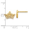 Chisel Stainless Steel Polished Yellow IP-plated with CZ Crown Earrings - 4 of 4