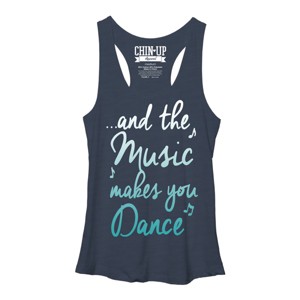 Women's CHIN UP Music Makes You Dance Racerback Tank Top - 1 of 3