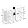 Sevobal Utility Storage Cabinets, Freestanding Storage Cabinet with Transparent Sliding Doors for Living Room Kitchen, Black, 41.92"*12.99"*24.6" - 4 of 4