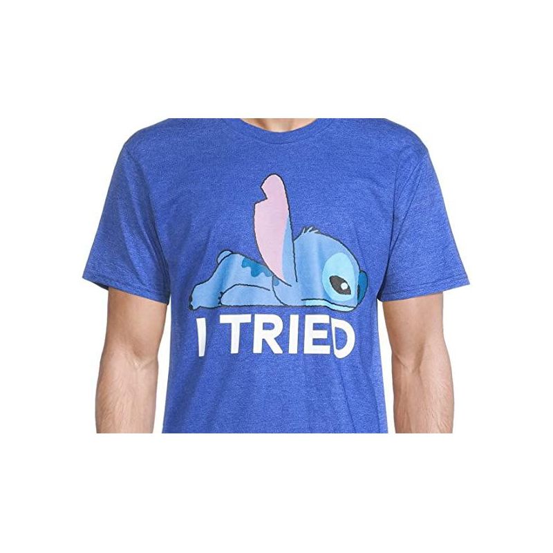 Disney Lilo & Stitch Mens' Stitch I Tried Short Sleeve Graphic T-Shirt, 2 of 4