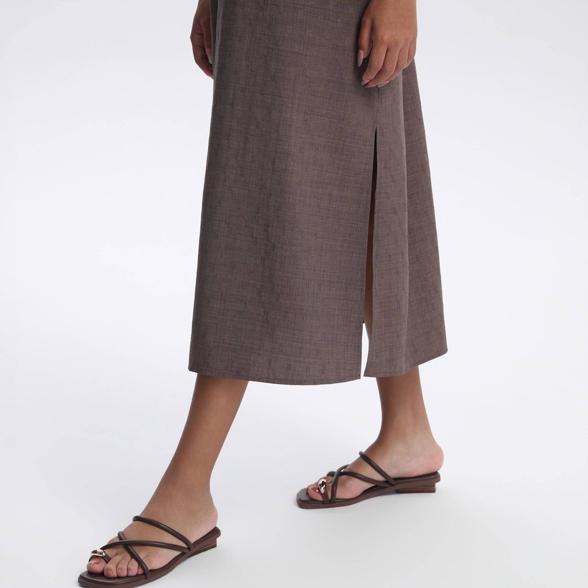 Women's 3/4 Sleeve Midi A-Line Dress - A New Day™ - thumbnail 6