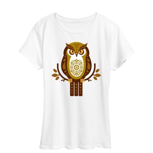 Women's - Instant Message - Scandinavian Owl Short Sleeve Graphic T-Shirt - 1 of 4