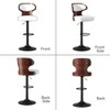 MOONMISS Bar Stools Set of 2 adjustable height and 360 Degree Swivel with Footrest for Bar, Kitchen, Dining Room - 4 of 4