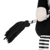 NAYSAYE Party Decoration and Accessories Fabric Sitting Gnome Figurine with Broomstick for Halloween Decor, Black and White, 4.3"*4"*26.8" - 3 of 4