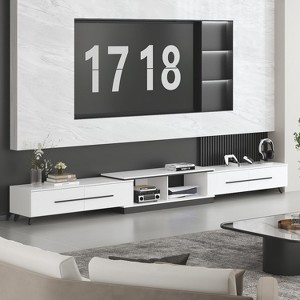 Hitow Extendable Modern TV Console Minimalist Design for Living Room Entertainment Centre - 1 of 4