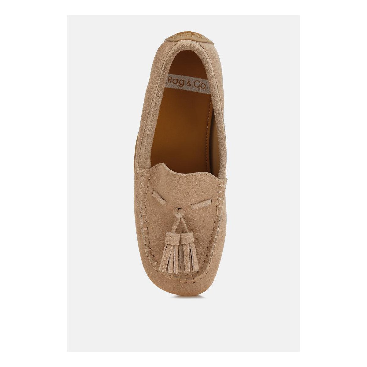 Женские туфли Rag & Co Womens Kipstar Suede Round Toe Tassel s Loafers 6 — фото 4