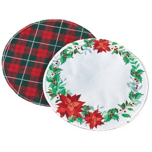 Collections Etc Festive Reversible Placemats - Set of 6 - 1 of 4