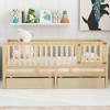 NicBex Daybed, Wooden Day Bed with Fence Guardrails and 2 Drawers, Sofa Bed Frame with Floor Bed - 2 of 4