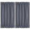 PiccoCasa Blackout Sliding Darkening Door Polyester Curtain Panels 2 Pcs - 3 of 3
