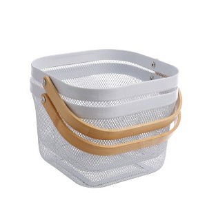 Ezy Storage Mesh Basket 2pk - White - 1 of 4