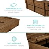 Best Choice Products 47x47-Inch Kids Wooden Outdoor Sandbox w/ 2 Foldable Bench Seats, Sand Protection, Liner - 4 of 4
