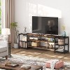 Gulches Industrial 78.7" TV Stand 3-Tier Media Entertainment Center, Fits 85" TV, Black - 4 of 4