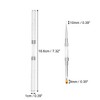 Unique Bargains Aluminum Nylon UV-Gel Double-Ended Nail Art Brushes Silver Tone White 3 Pcs - 3 of 4