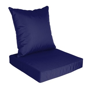 NewHome"Waterproof Outdoor Seat Cushion Set with Removable Cover, Fade-Resistant for Patio Chairs & Sofas"BlackDarkBlueJujubeRed&SilverGrey - 1 of 4
