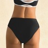 Women's High-Waisted Bikini Bottoms with Contrast Trim - Cupshe - 4 of 4