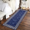 Washable Living Room Bedroom Bordered Geometric Area Rugs Indoor Contemporary Floor Carpet for Home Office - 2 of 4