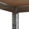 vidaXL 5-Layer Corner Shelf Silver Steel&Engineered Wood - 4 of 4