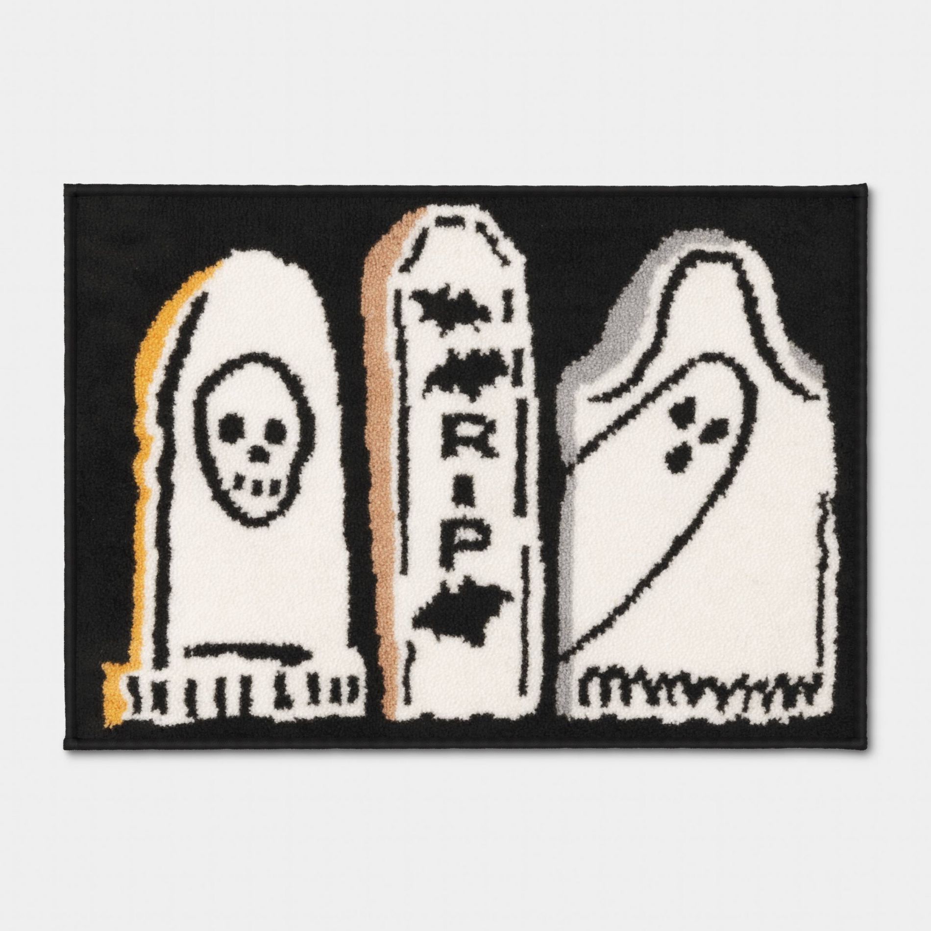17"x24" Halloween Tombstone Bath Rug Black - Hyde and EEK! Boutique™