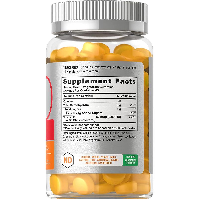 Horbaach Vitamin D3 2000IU (50mcg) | 90 Gummies, 2 of 4
