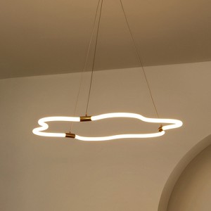 JONATHAN Y Nuvola 31.5" Contemporary Minimalist Metal/Acrylic Adjustable Dimmable Cloud Integrated LED Chandelier - 1 of 4