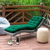 ARTPLAN Outdoor Chasie Lounge Tufted Thick Cushion with Ties,Replacement Wicker Chair Cushion for Paito Fruniture,72x22x4inches - 2 of 4