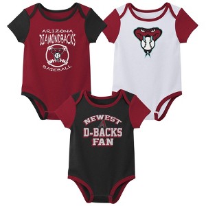 MLB Arizona Diamondbacks Infant Boys' 3pk Bodysuit - 1 of 4