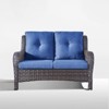Gymojoy Outdoor PE Wicker Sofa Loveseat Sofa with Soft Cushion - 3 of 4