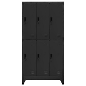 vidaXL Locker Cabinet Anthracite Steel 35.4 x 17.7 x 70.9 in - 1 of 4