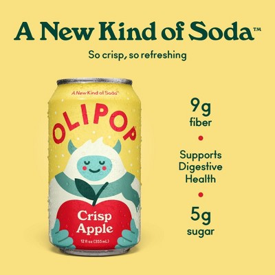 OLIPOP Crisp Apple Prebiotic Soda - 12 fl oz Can, 2 of 12