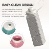 Link Collapsible 20oz Water Bottle Silicone Lightweight Foldable Portable Water Bottle Reusable Leakproof for Travel Camping Hiking Cycling & More - 4 of 4