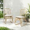 Ridstar 2 Piece Outdoor Patio Dining Chairs with Washable Cushion For Garden & Backyard-Natural - 3 of 4