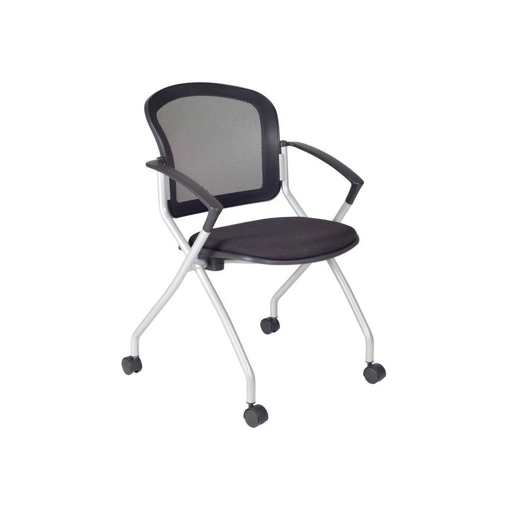 Photos - Computer Chair 12pk Cadence Flexible High Back with Padded Fabric Seat Nesting Chair Blac