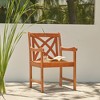 Solhome Heraldo Reddish Brown Tropical Wood Patio Armchair - image 2 of 3