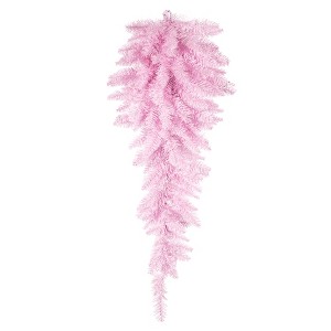 Vickerman 36" Pink Fir Artificial Christmas Teardrop, Unlit - 1 of 4