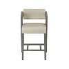 Snyder 26" NonSwivel Counter Height Barstool Aged Gray/Ecru - Hillsdale Furniture: Upholstered, Wood Frame - 2 of 4