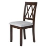 APRILSOUL Brown Set of 2 Dining Room Accent Chairs Upholstered Fabric Side Stylish Kitchen Chairs with Solid Wood Legs and Padded Seat - 3 of 4
