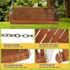 Karl Home | 5ft 3-Personn Brown Outdoor Fir Wood Hanging Porch Swing - 3 of 4