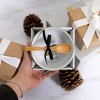 Pavilion Gift Company - Memories - 4.5" Ceramic Bowl with Bamboo Spoon - Dining Bowls - 3 of 4