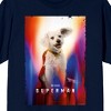 Superman 2025 Krypto Superdog Poster Adult Navy Crew Neck Short Sleeve T-shirt - 2 of 4