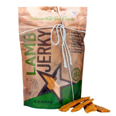 The American Made Treat Company Lamb Jerky for Dogs 15 oz