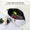 Unique Bargains Large Capacity Zipper Personalized Small Makeup Bag White - 2 of 4
