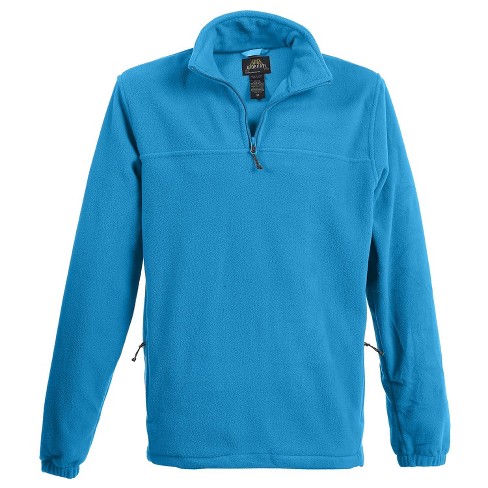 Gioberti Mens Half Zip Polar Fleece Jacket Turquoise Medium